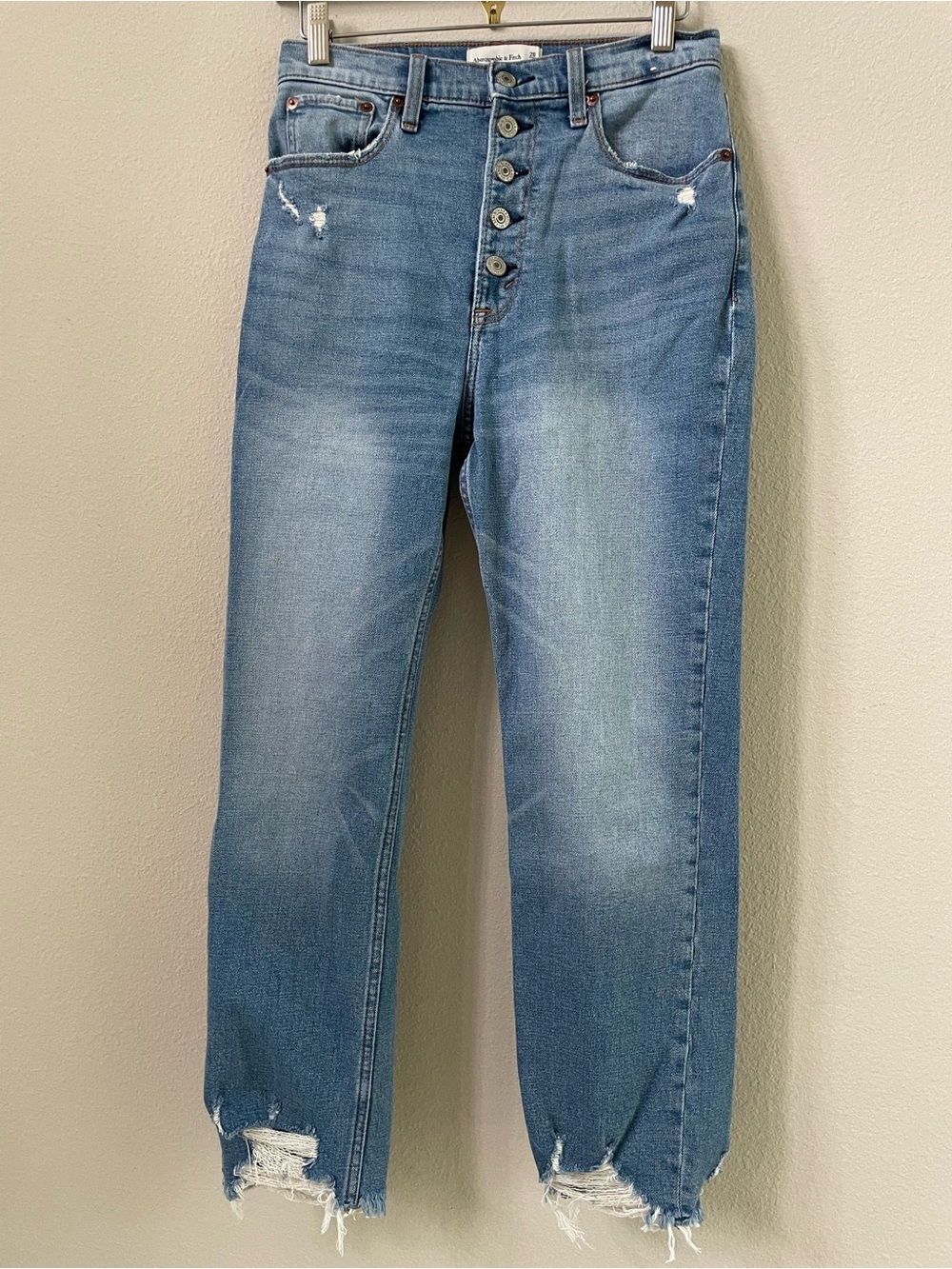 Abercrombie & Fitch Ultra High Rise Ankle Straight Denim Jeans Size 26 2R